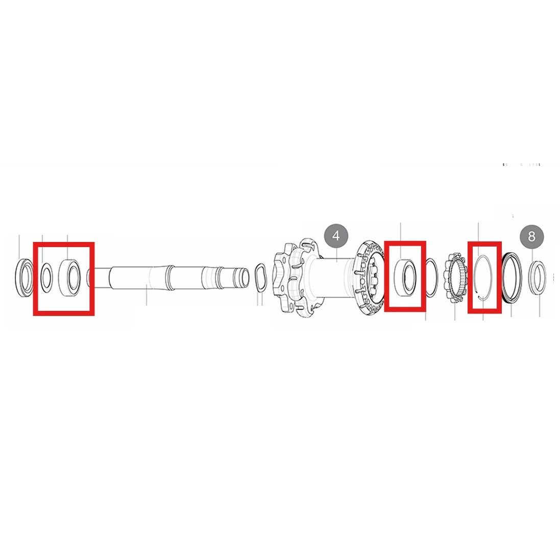 KIT ROLAMENTOS MAVIC ID360 15X28X7 (61902) + 17X28X7
