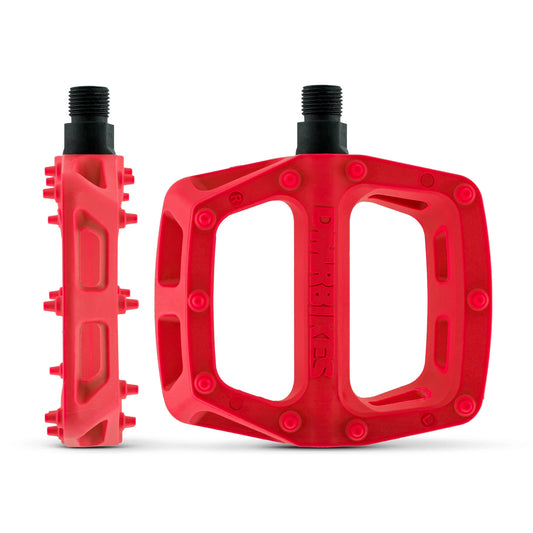 Pedais planos DMR V6 vermelhos