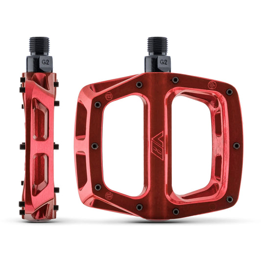 Pedais planos DMR V8 vermelhos