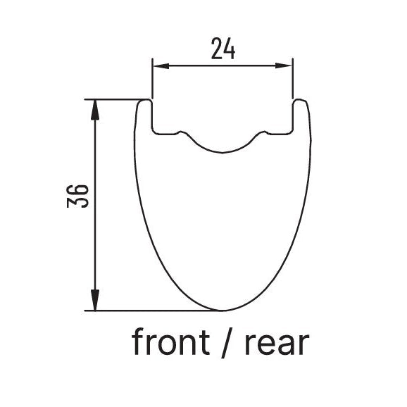 Par de rodas MICHE GRAFF CARBONE DISC Tubeless Ready (bloqueio central)