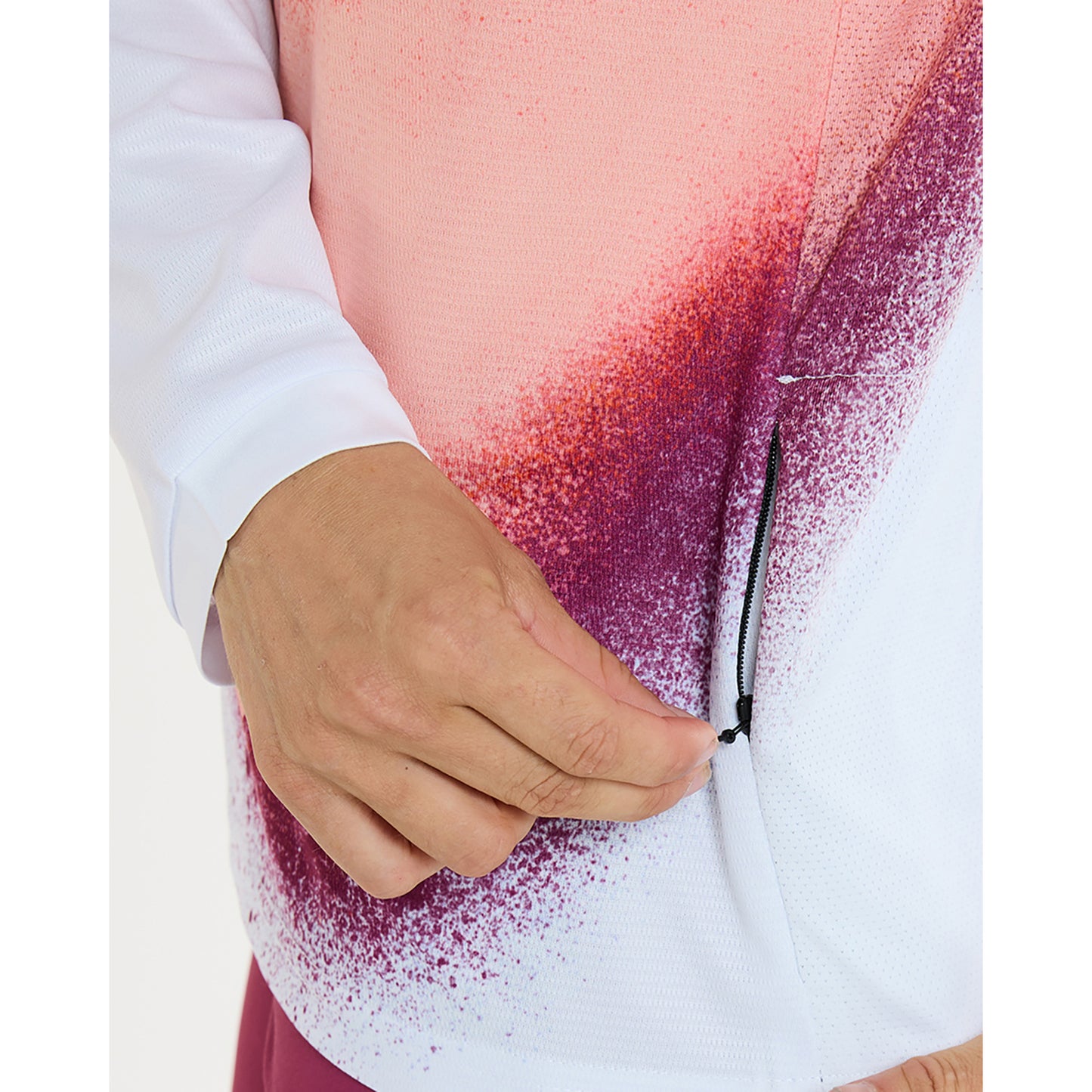 Camisola de manga comprida DHARCO GRAVITY FIREBIRD branca/laranja para mulher