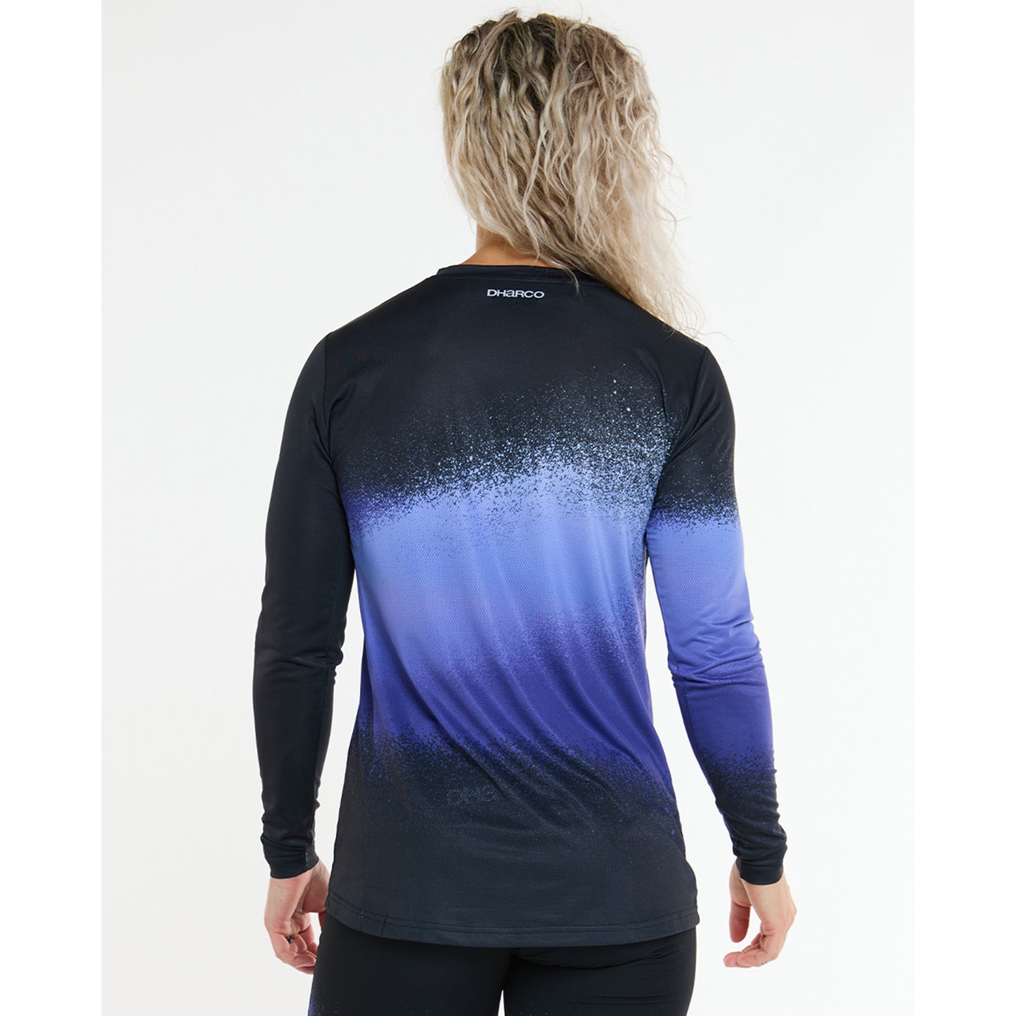 Camisola de manga comprida DHARCO RACE ULTRA VIOLET para mulher Preto/Púrpura