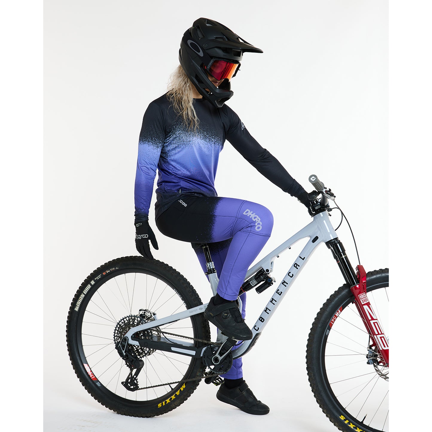 Camisola de manga comprida DHARCO RACE ULTRA VIOLET para mulher Preto/Púrpura