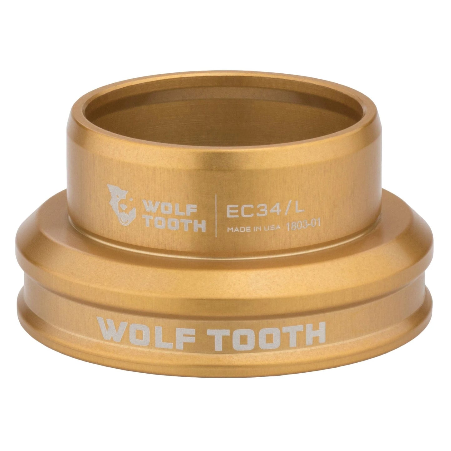 Caixa de direção baixa para conjunto de direção externo WOLF TOOTH PREMIUM 1"1/8 EC34 Dourado