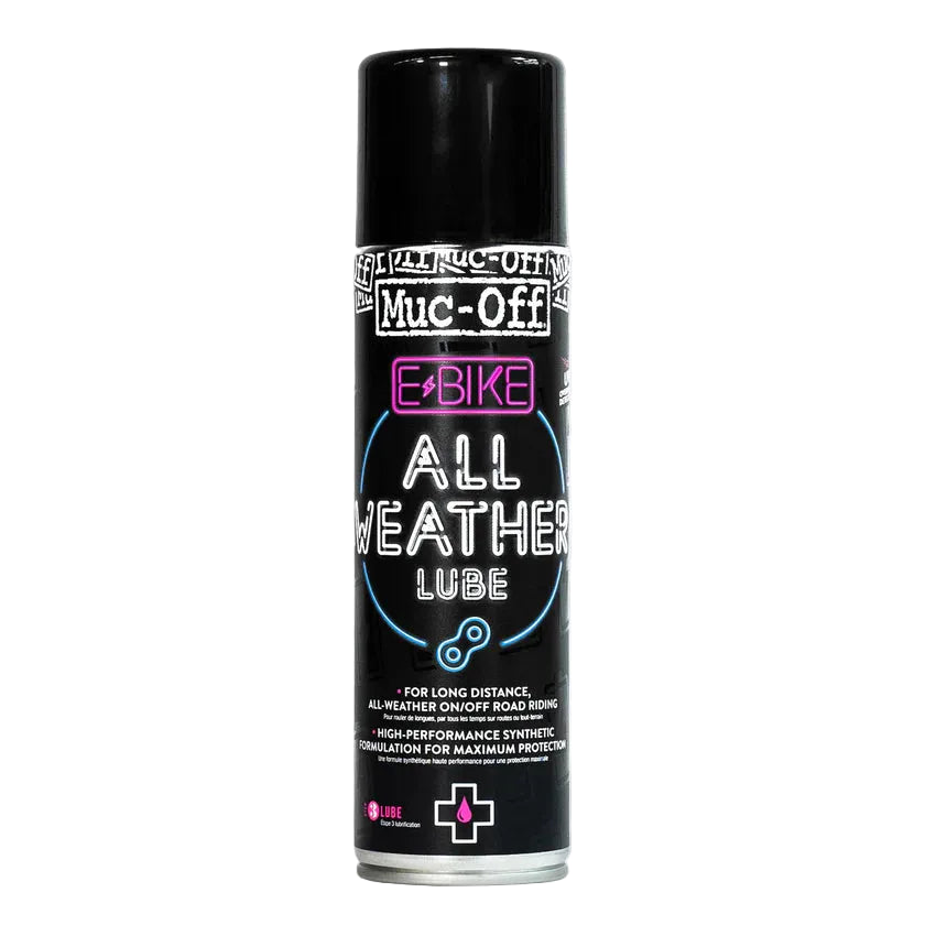 MUC-OFF ALL WEATHER LUBE E-BIKE Lubrificante de corrente para todas as condições (250 ml)