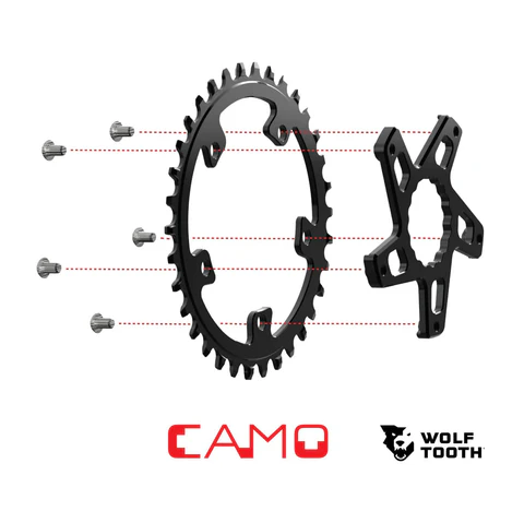 WOLF TOOTH CAMO M5 Pedaleira Star Sram Diret Mount Offset -5mm Preto
