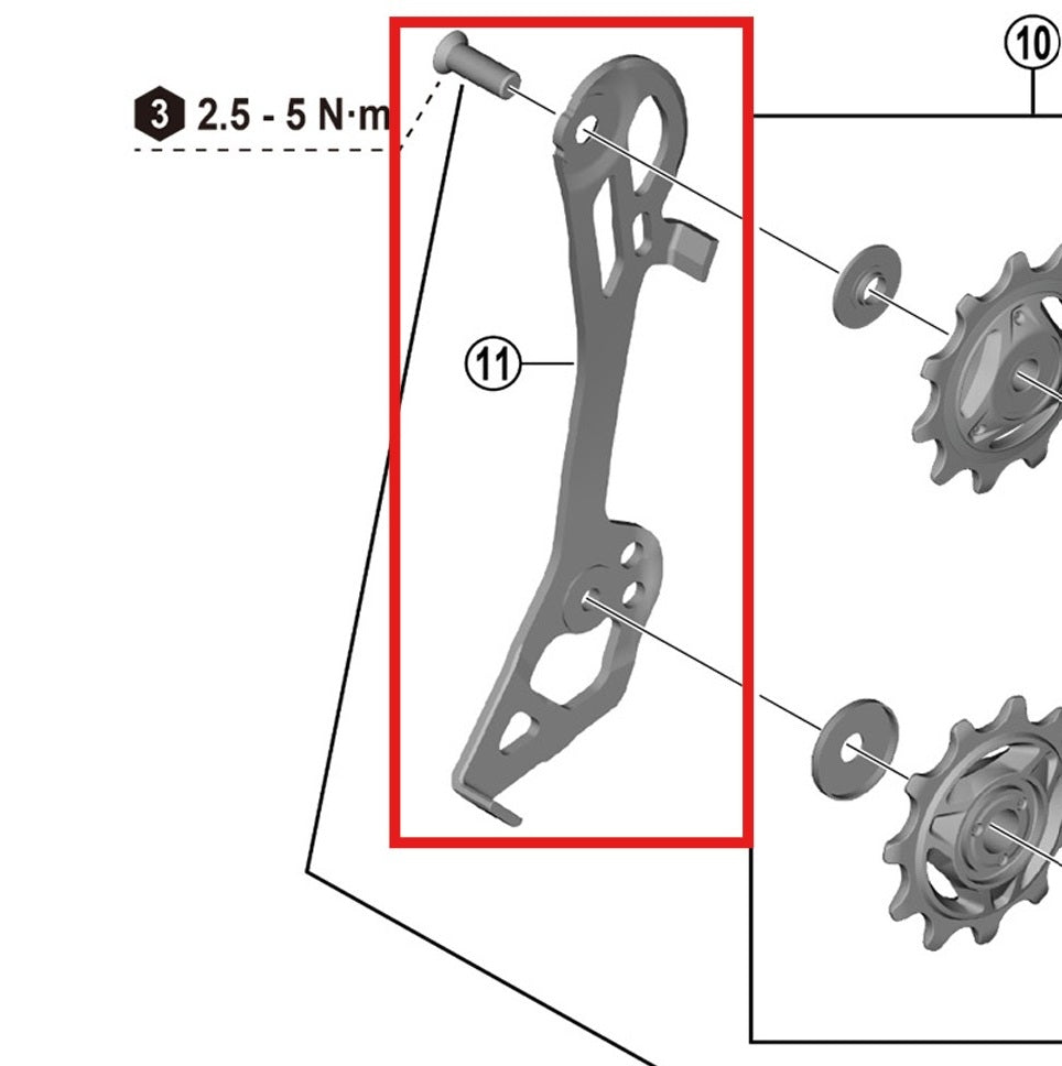 Caixa do desviador traseiro interno SHIMANO RD-R7100