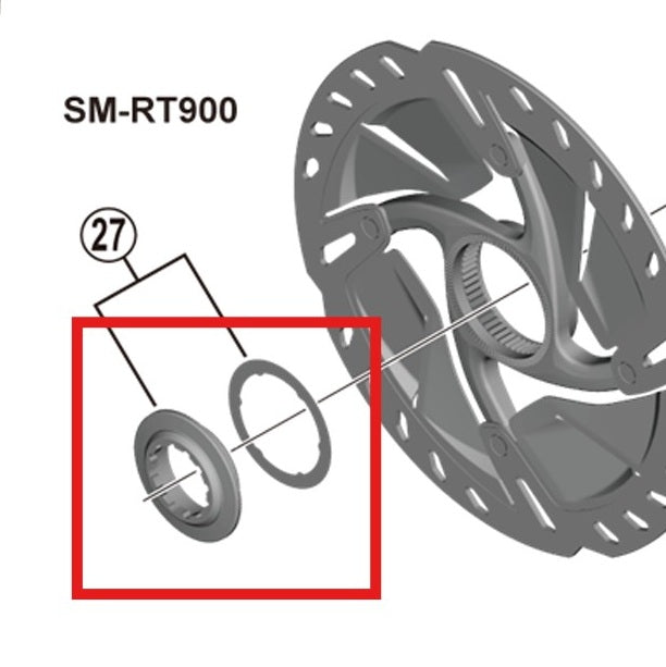 Porca e anilha SHIMANO SM-RT900