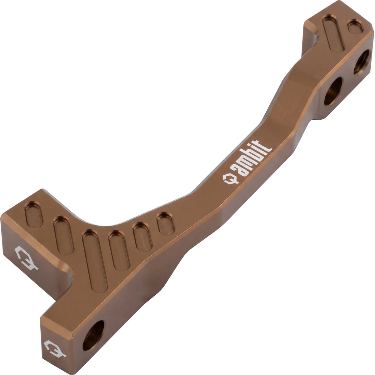 Adaptador de pinça de travão dianteira/traseira PM/PM AMBIT +20 mm (180–200 mm) castanho