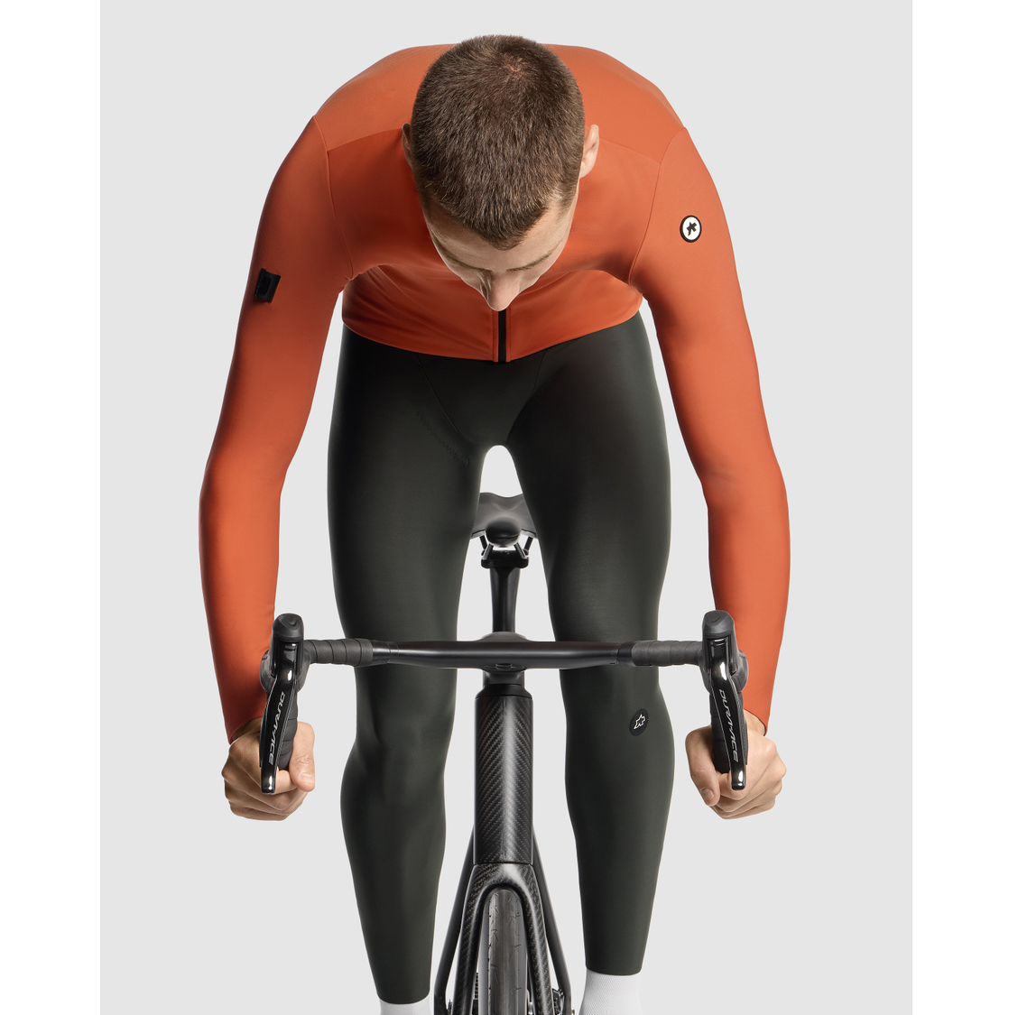 ASSOS MILLE GT Manga comprida C2 Camisola castanha ferrugenta