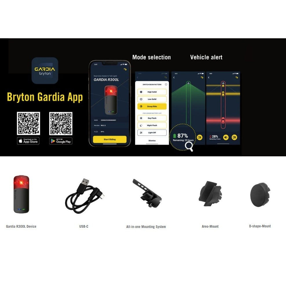 Iluminação traseira BRYTON RADAR GARDIA R300L