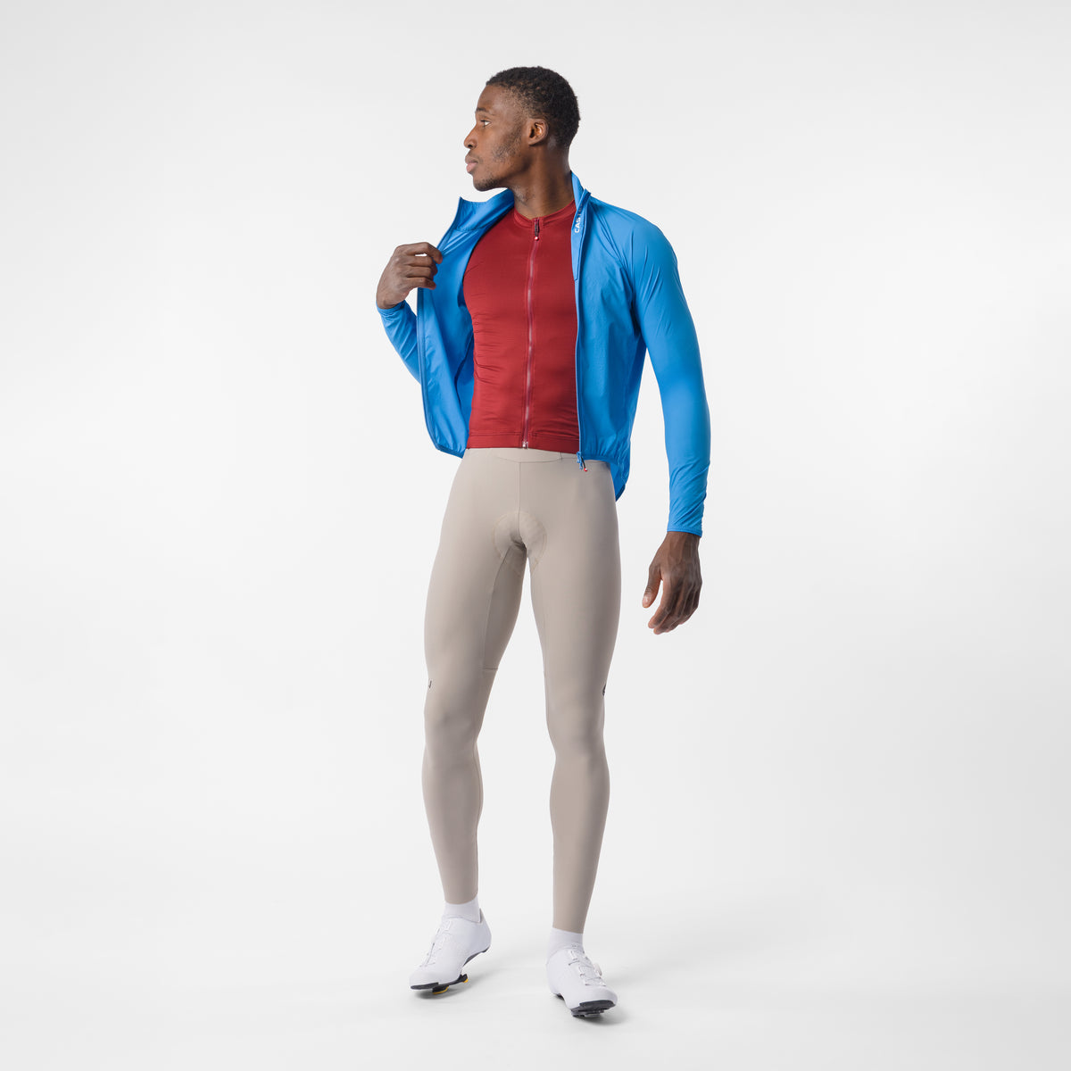 Casaco CASTELLI Transition Air Azul – vestido aberto