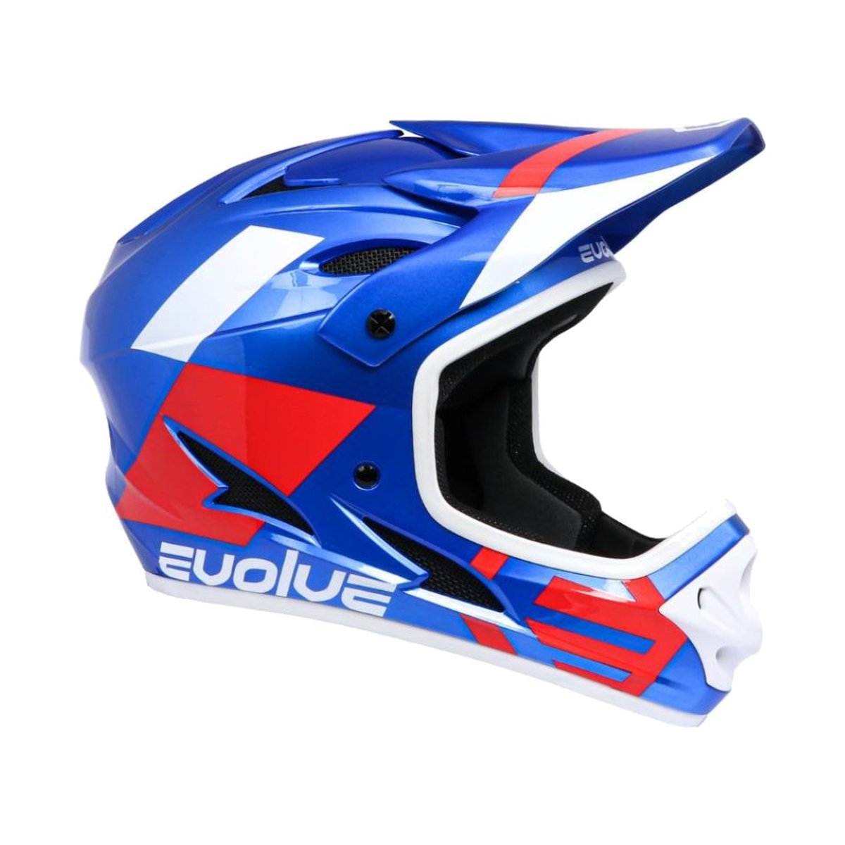 Capacete Evolve Storm azul e vermelho