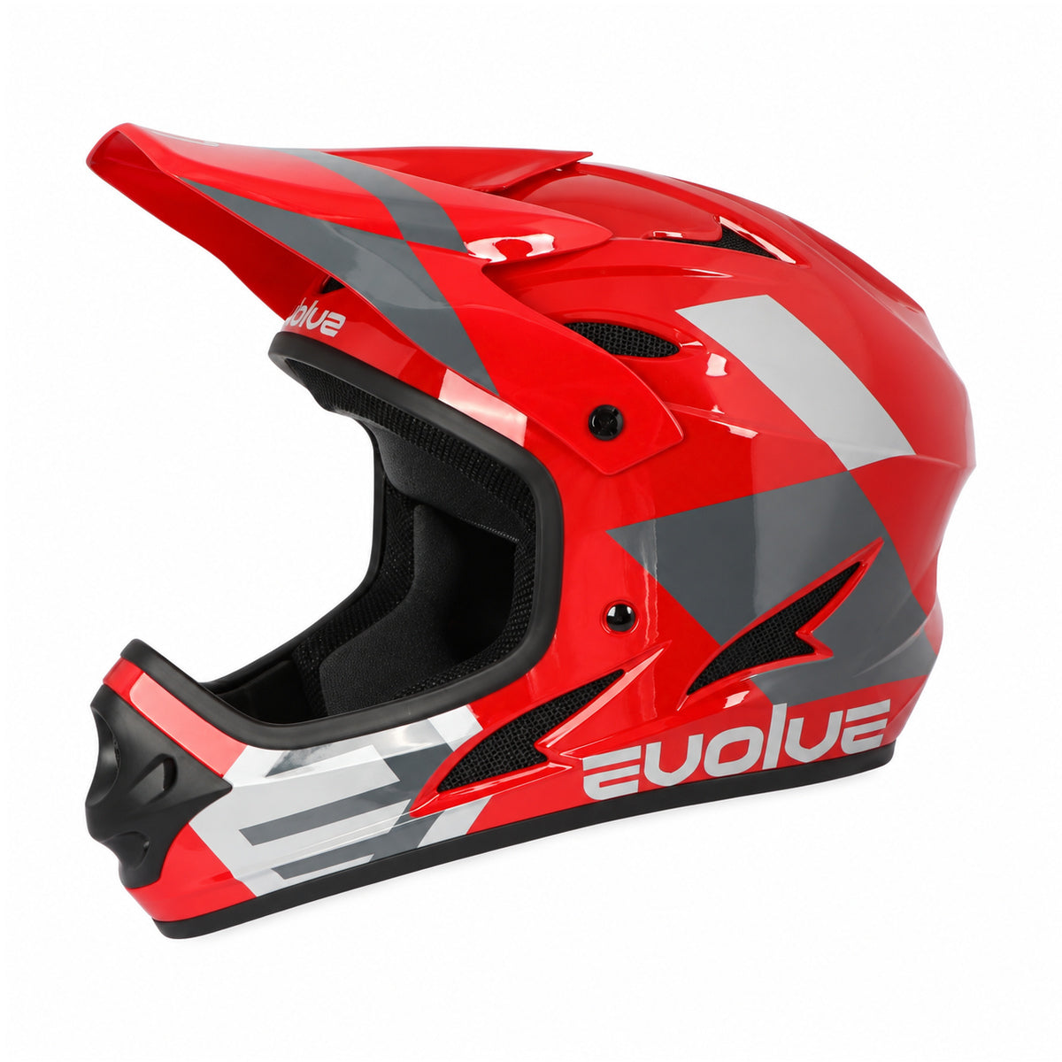 Capacete Evolve Storm vermelho e cinzento