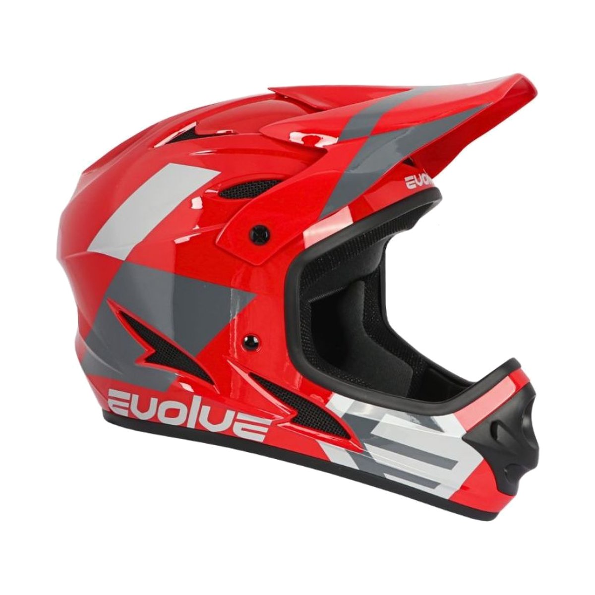 Capacete Evolve Storm vermelho e cinzento