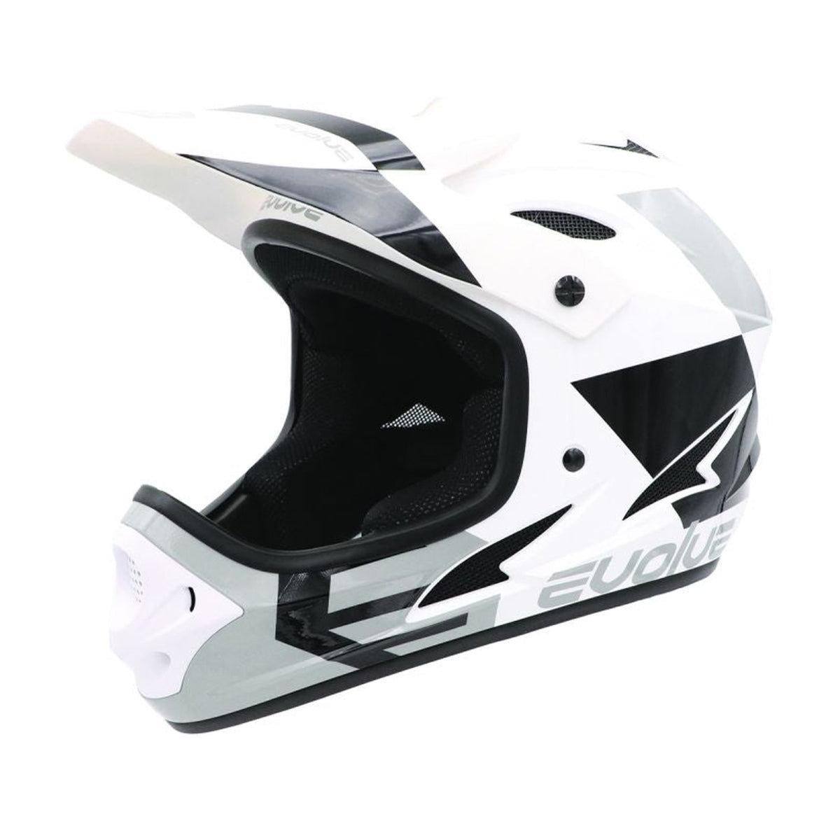 Capacete Evolve Storm branco e preto brilhante
