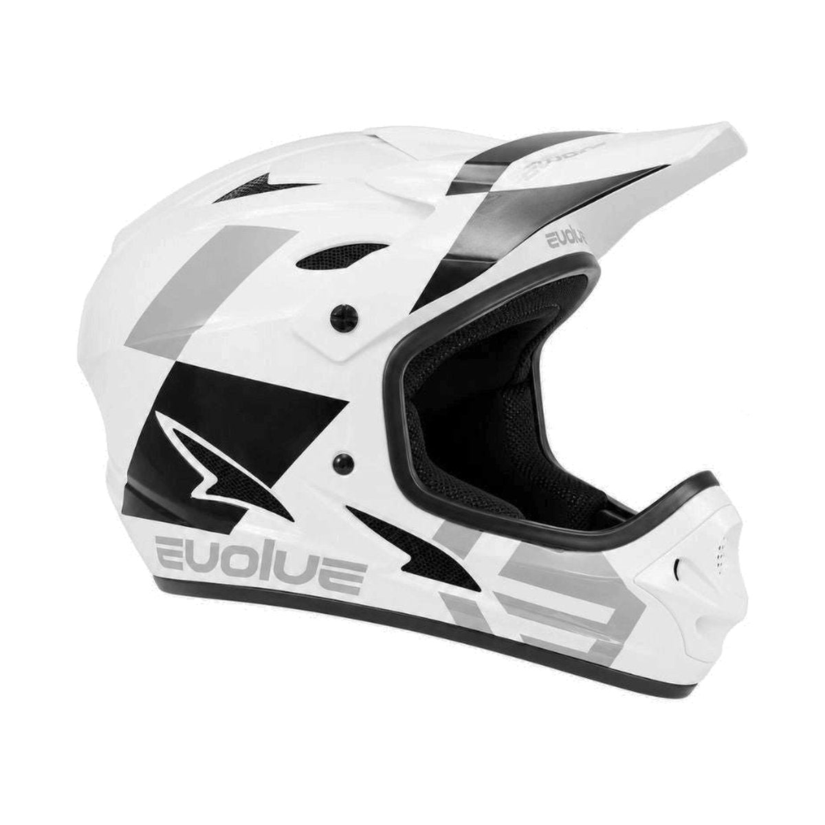 Capacete Evolve Storm branco e preto brilhante