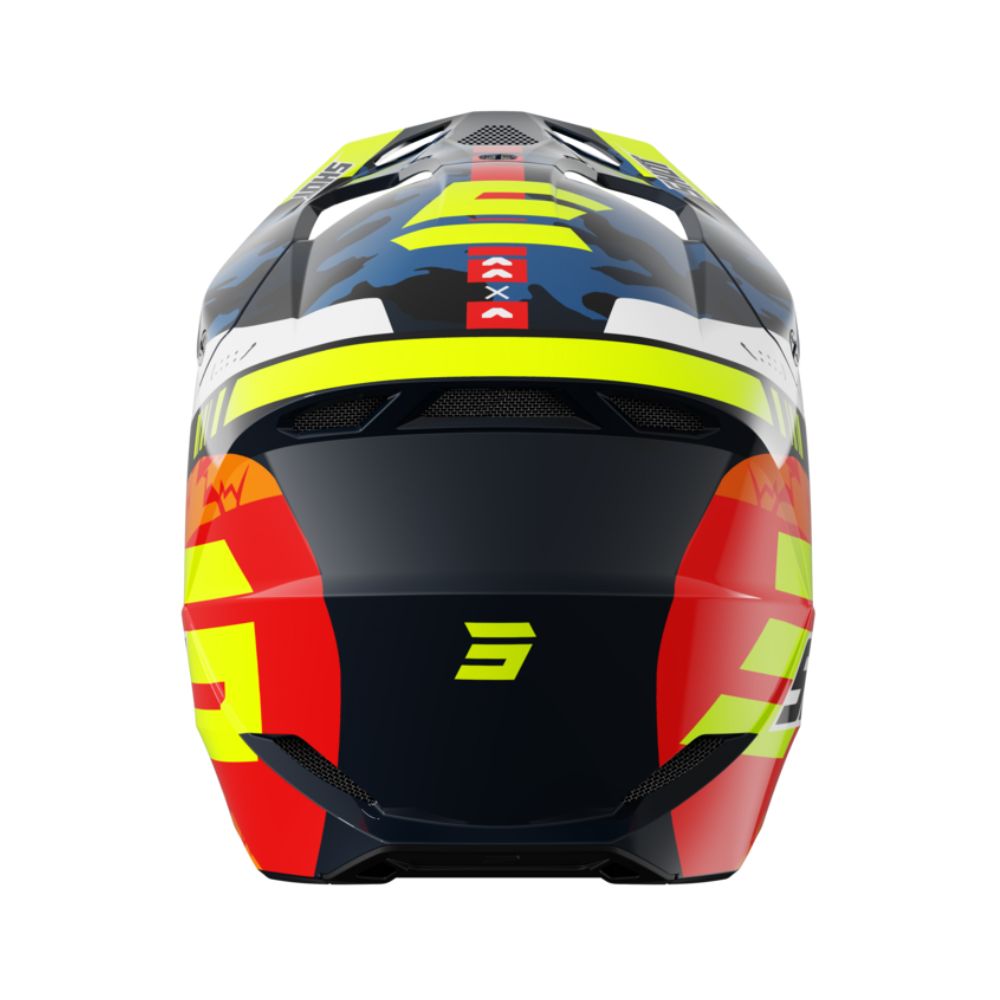 Casque BMX SHOT FURIOUS Flash Blue Neon Yellow Glossy