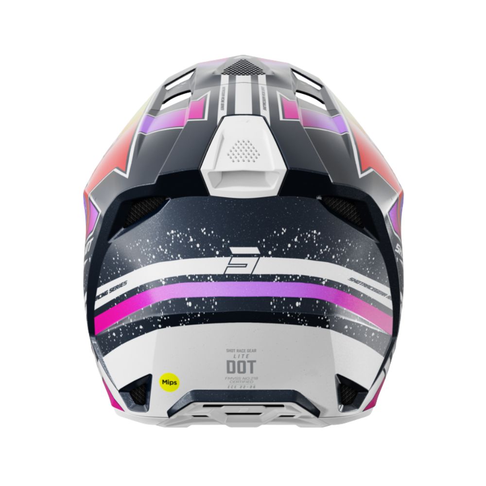 Casque BMX SHOT LITE Racing Blue Neon Yellow Pearly