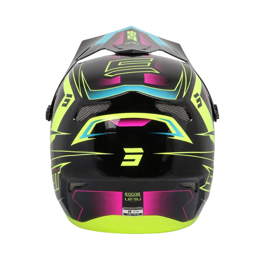 Capacete BMX SHOT ROGUE Level Amarelo Néon/Rosa Perolado