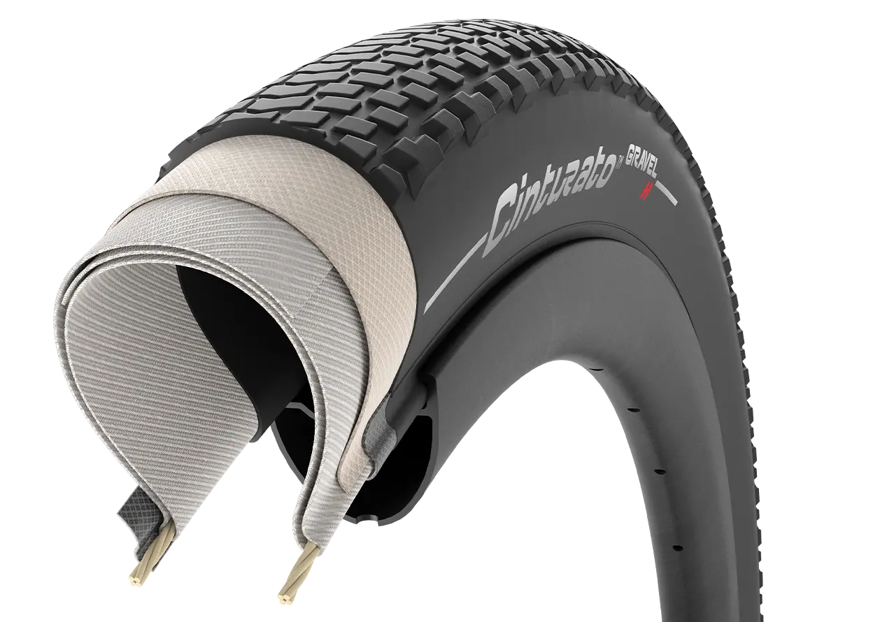 Pneu PIRELLI CINTURATO GRAVEL H 700x50c Tubeless Ready Classci Bege