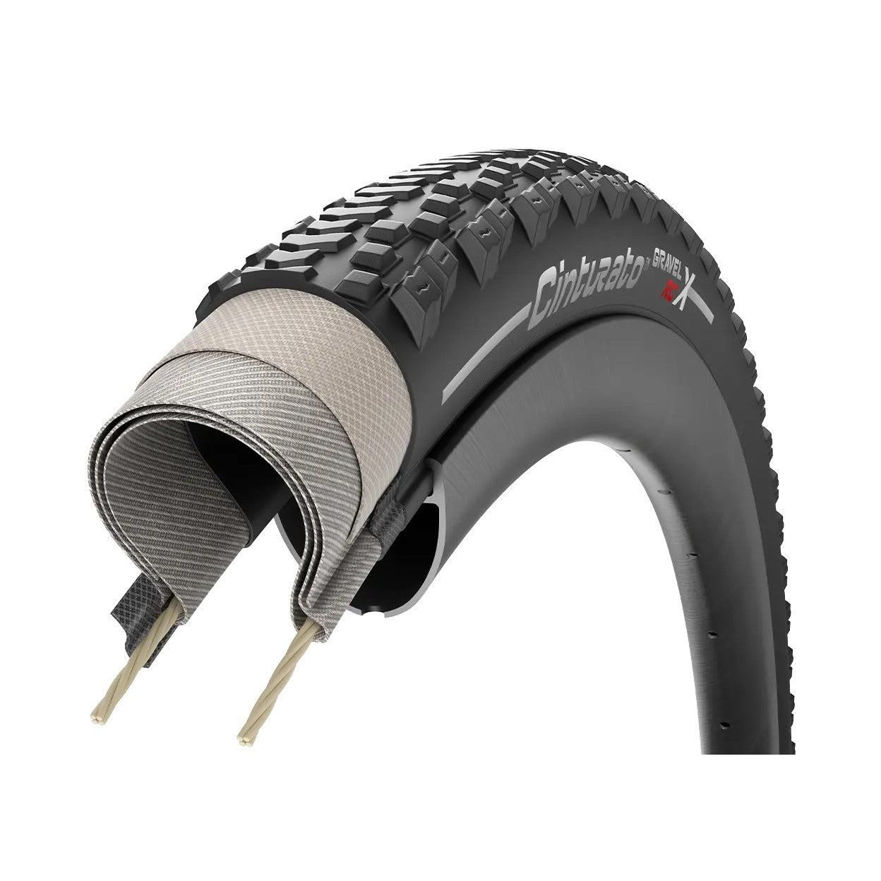 Pneu PIRELLI CINTURATO RCX 700x35c Tubeless Ready Bege clássico