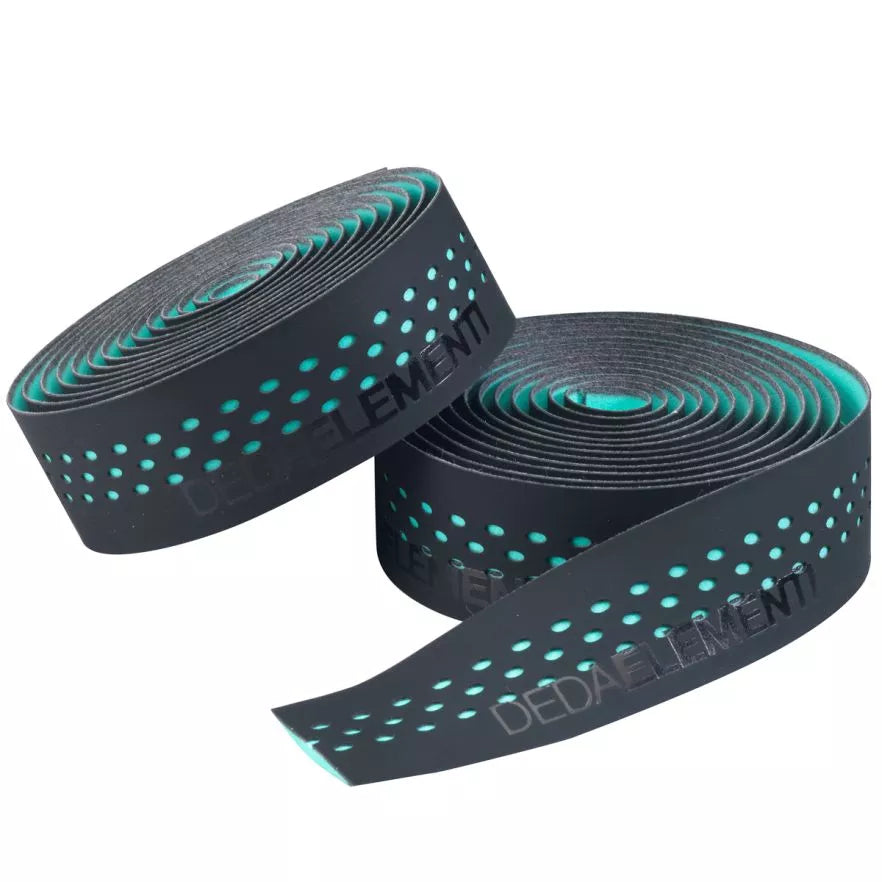 Fita para guiador DEDA PRESA Preto/Azul-celeste