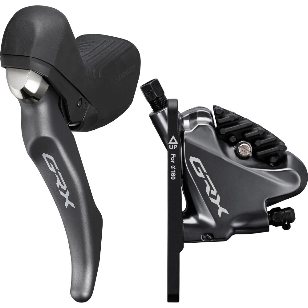 Manete Esquerda e Pinça Dianteira SHIMANO GRX ST-RX810-LA + BR-RX810 2x11V Flat Mount