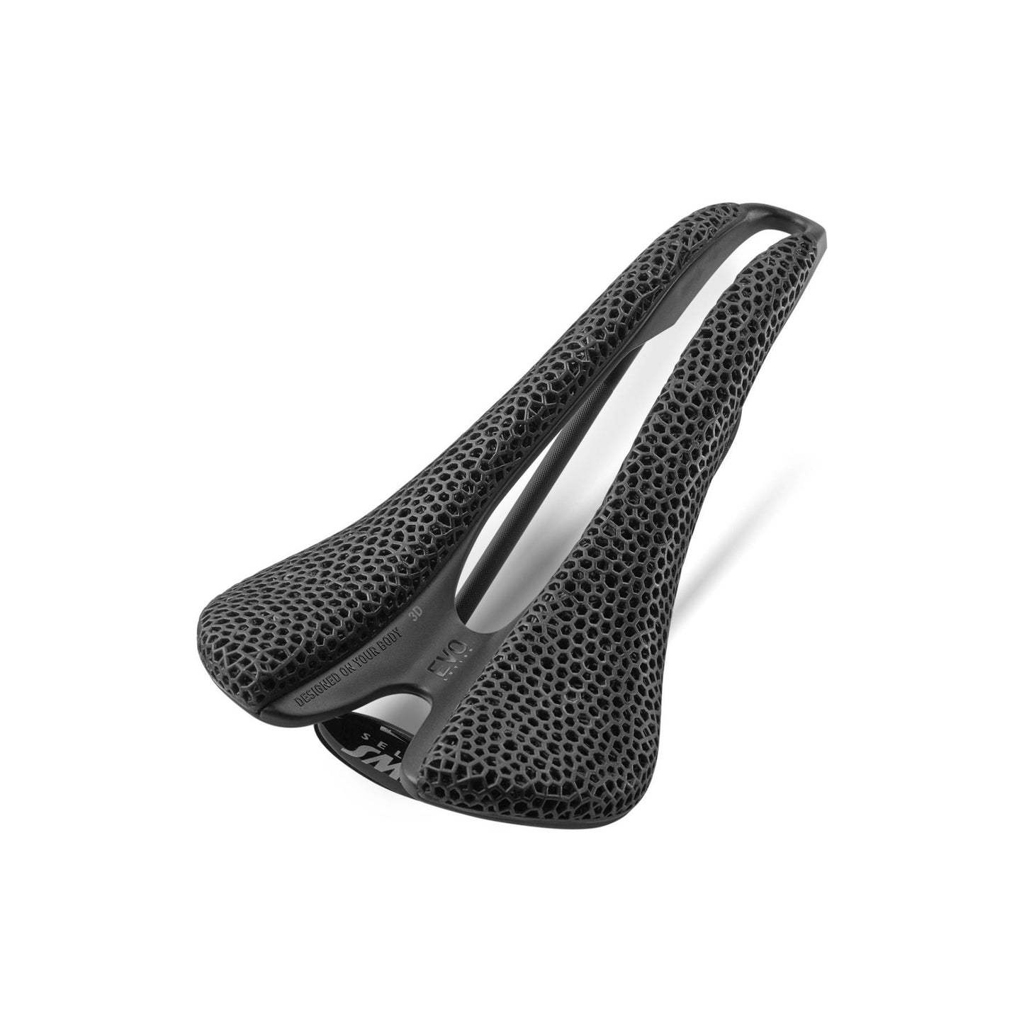 SMP EVO 3D Saddle Trilhos em aço inoxidável Preto