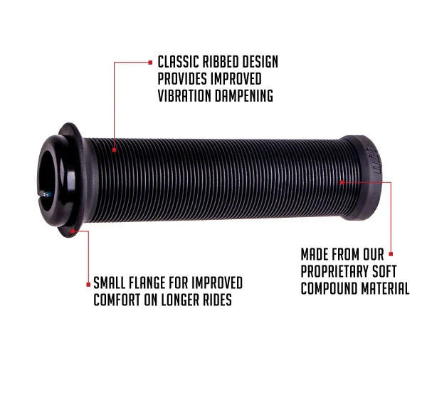 Punhos ODI LONGNECK V2.1 Lock-on 135 mm Preto