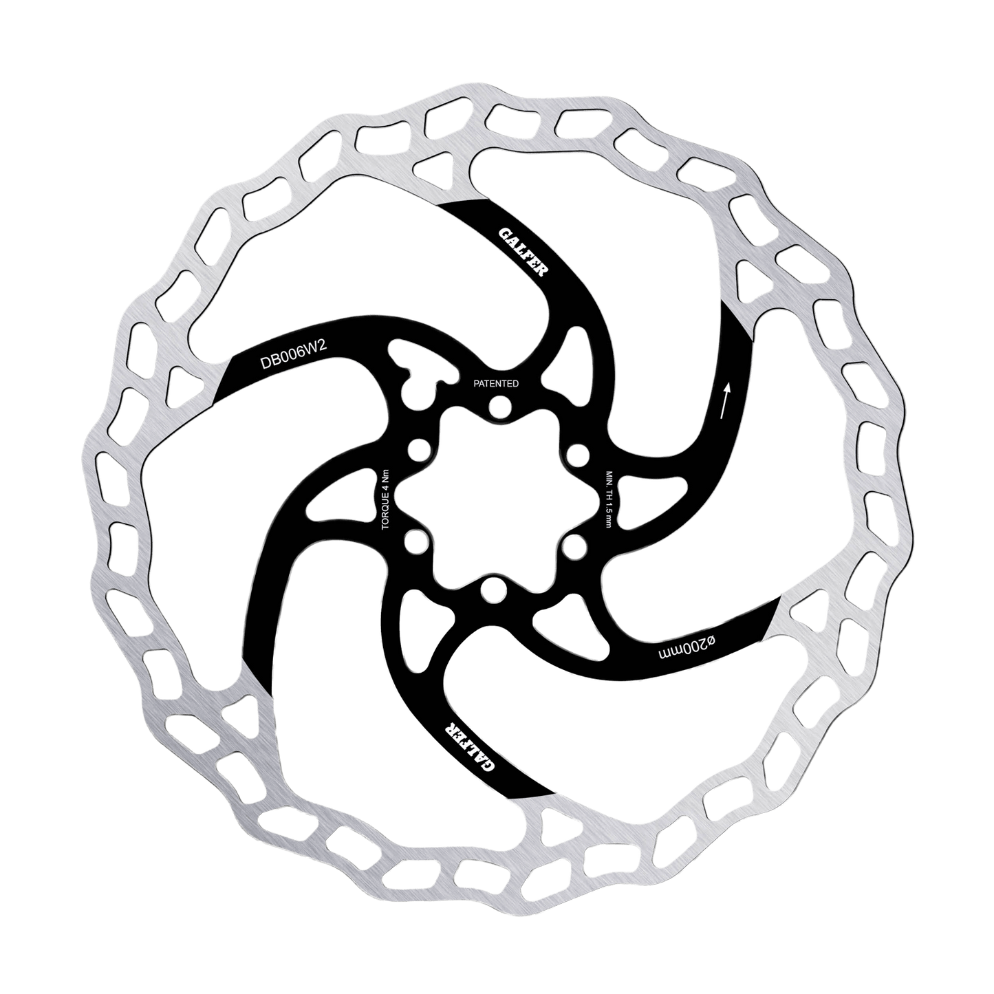 Disco de 2 mm com 6 furos GALFER WAVE