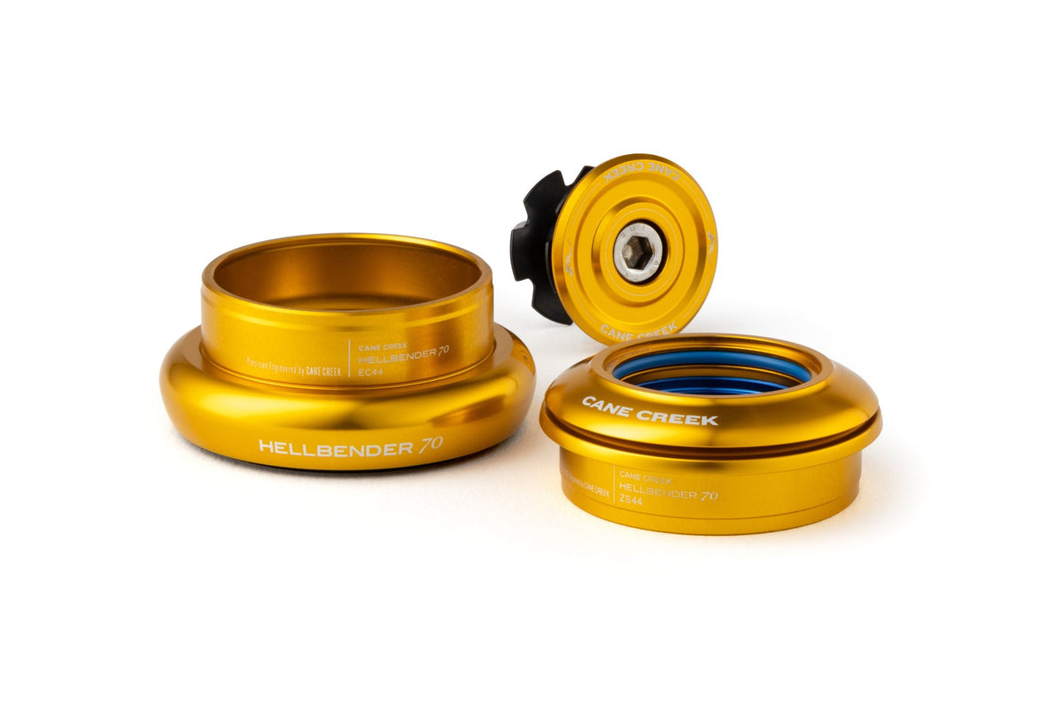 Caixa de direção semi-integrada/externa cónica CANE CREEK Hellbender 70 1"1/8-1.5" ZS44/EC44 dourada