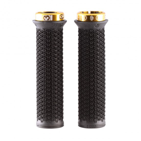Punhos SB3 LOGO 2 Lock-On 136 mm Preto/Dourado