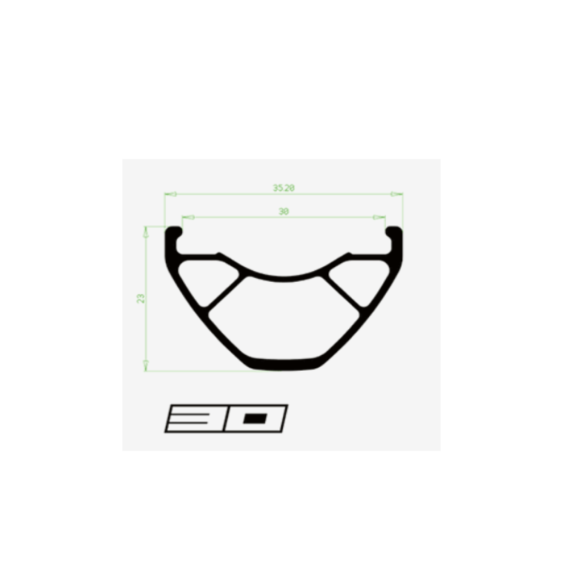 Roda dianteira HOPE FORTUS 30 W 29" PRO 5 15x110 mm Boost Preto