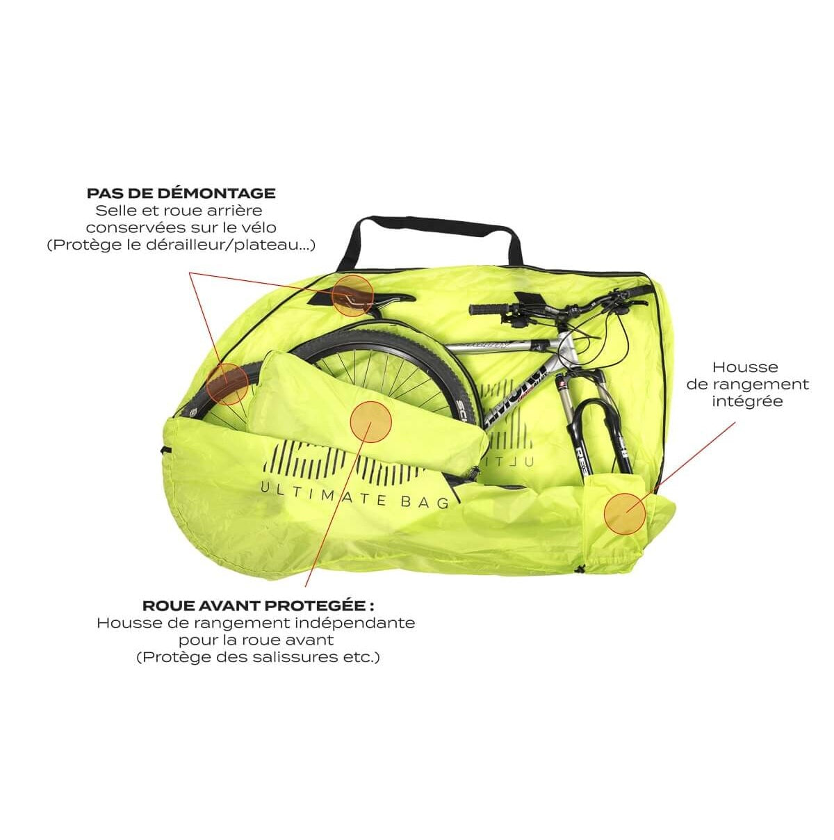 Cobertura para bicicleta BUDS MTBAG LIGHT Amarelo