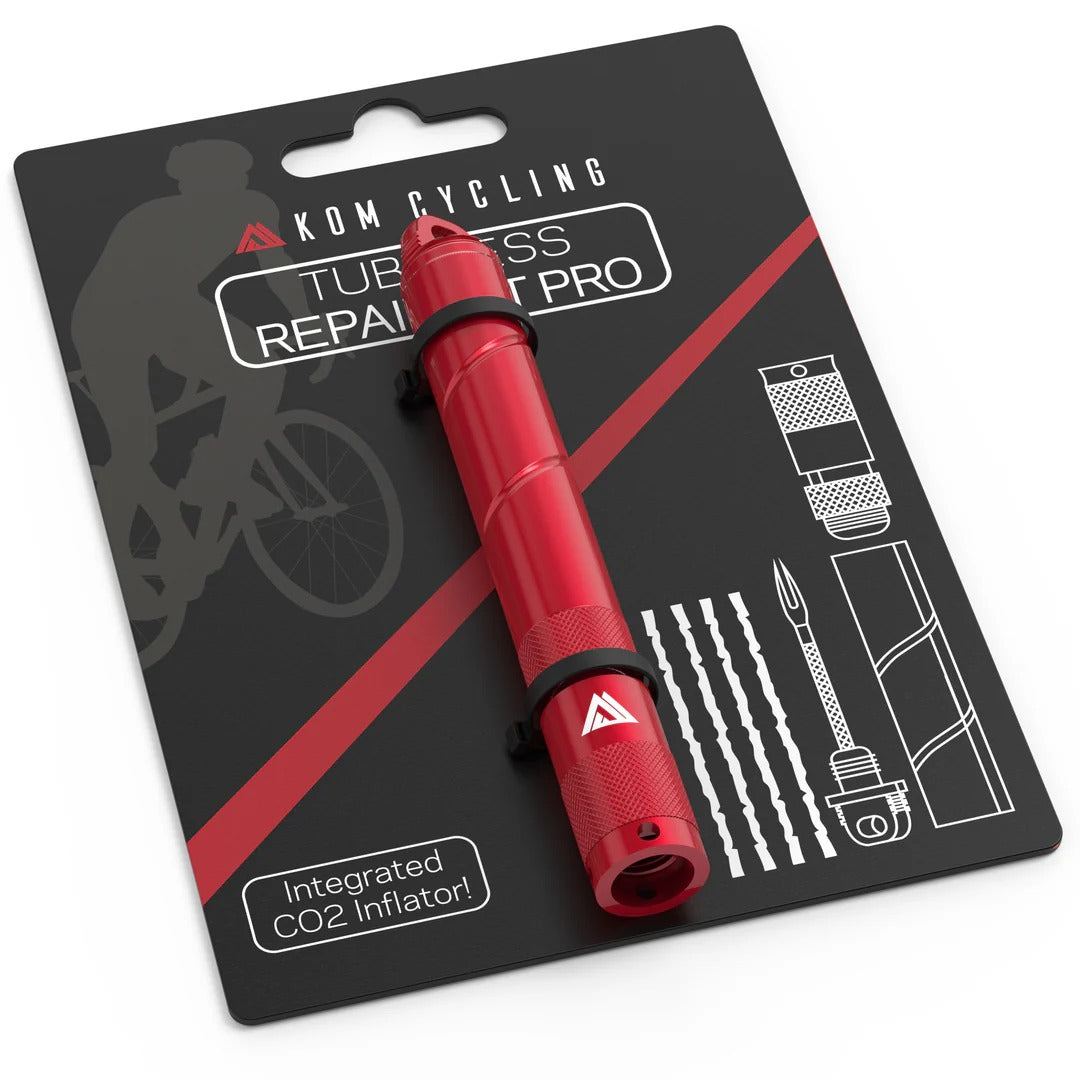Kit de reparação Tubeless PRO da KOM CYCLING Vermelho