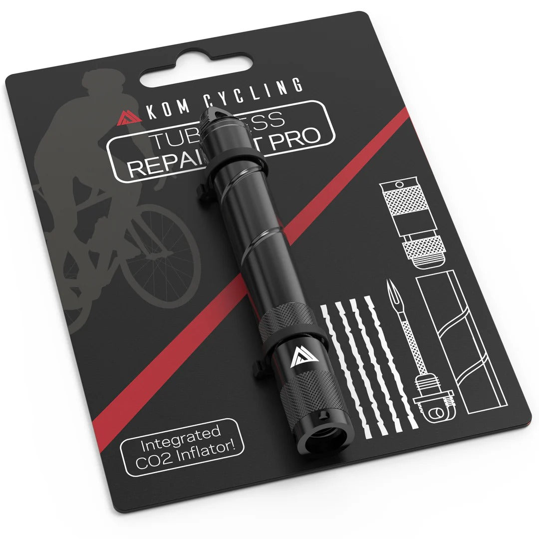 Kit de reparação Tubeless PRO da KOM CYCLING Preto