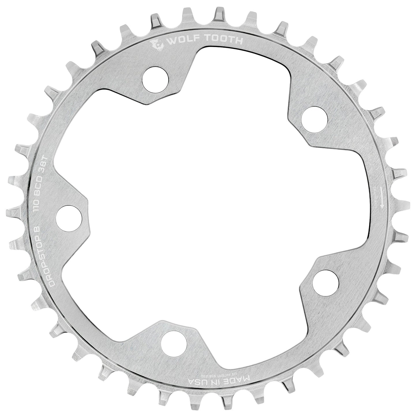 WOLF TOOTH DROP-STOP B GRAVEL/CX 110mm Prata Bruta Mono Deck