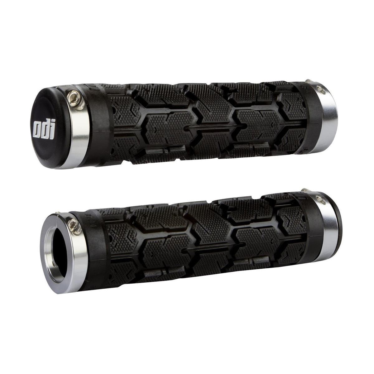 Grips ODI ROGUE Lock-on 130 mm Preto/Cromado