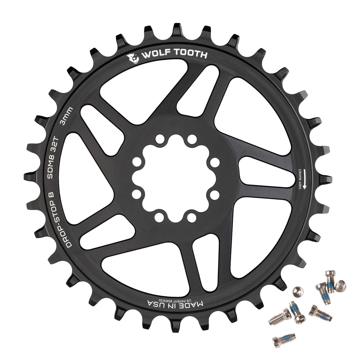 WOLF TOOTH 12V SRAM Diret Mount 8 bolt Mono Chainring Offset 3mm