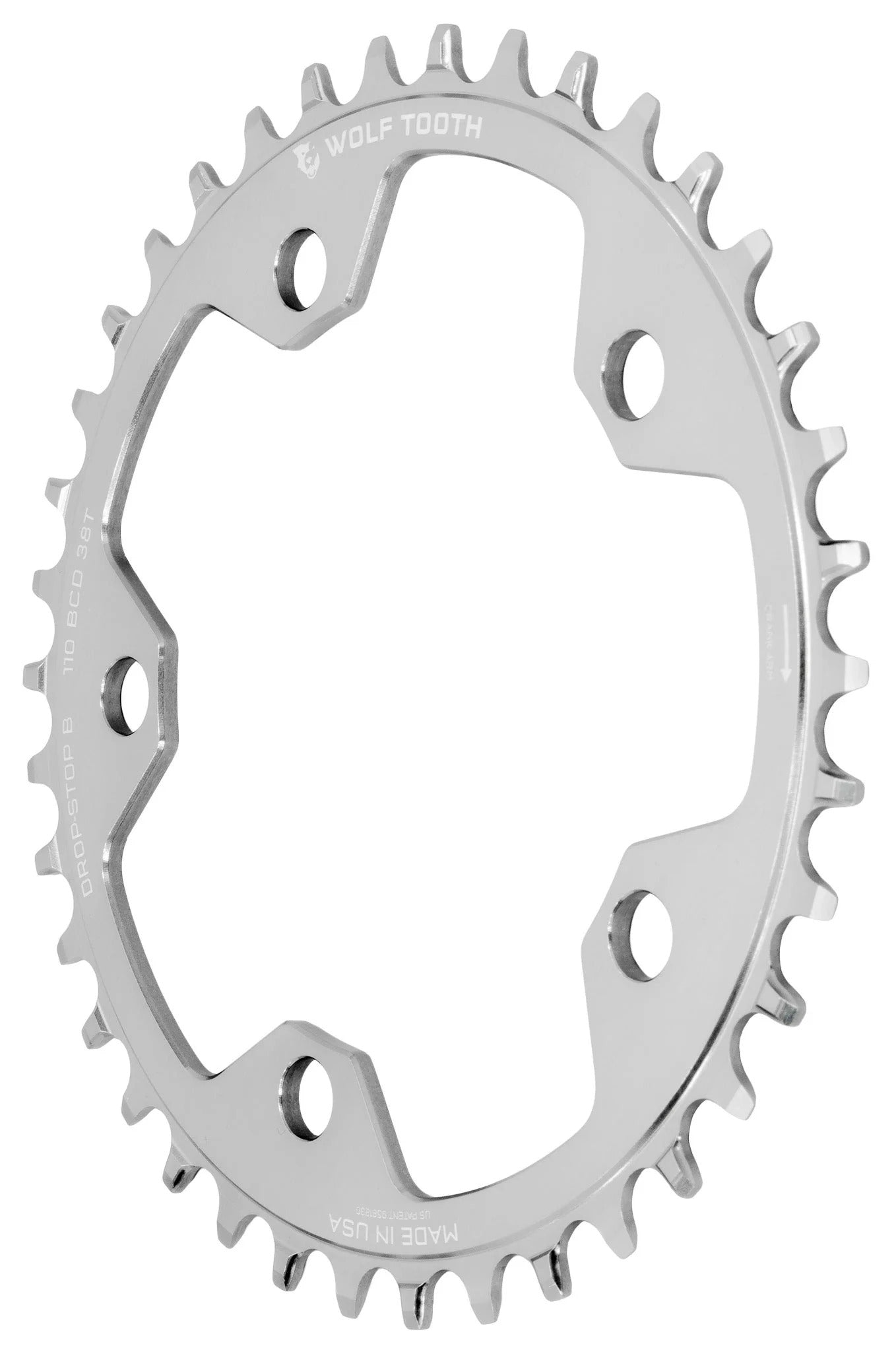 WOLF TOOTH DROP-STOP B GRAVEL/CX 110mm Prata Bruta Mono Deck