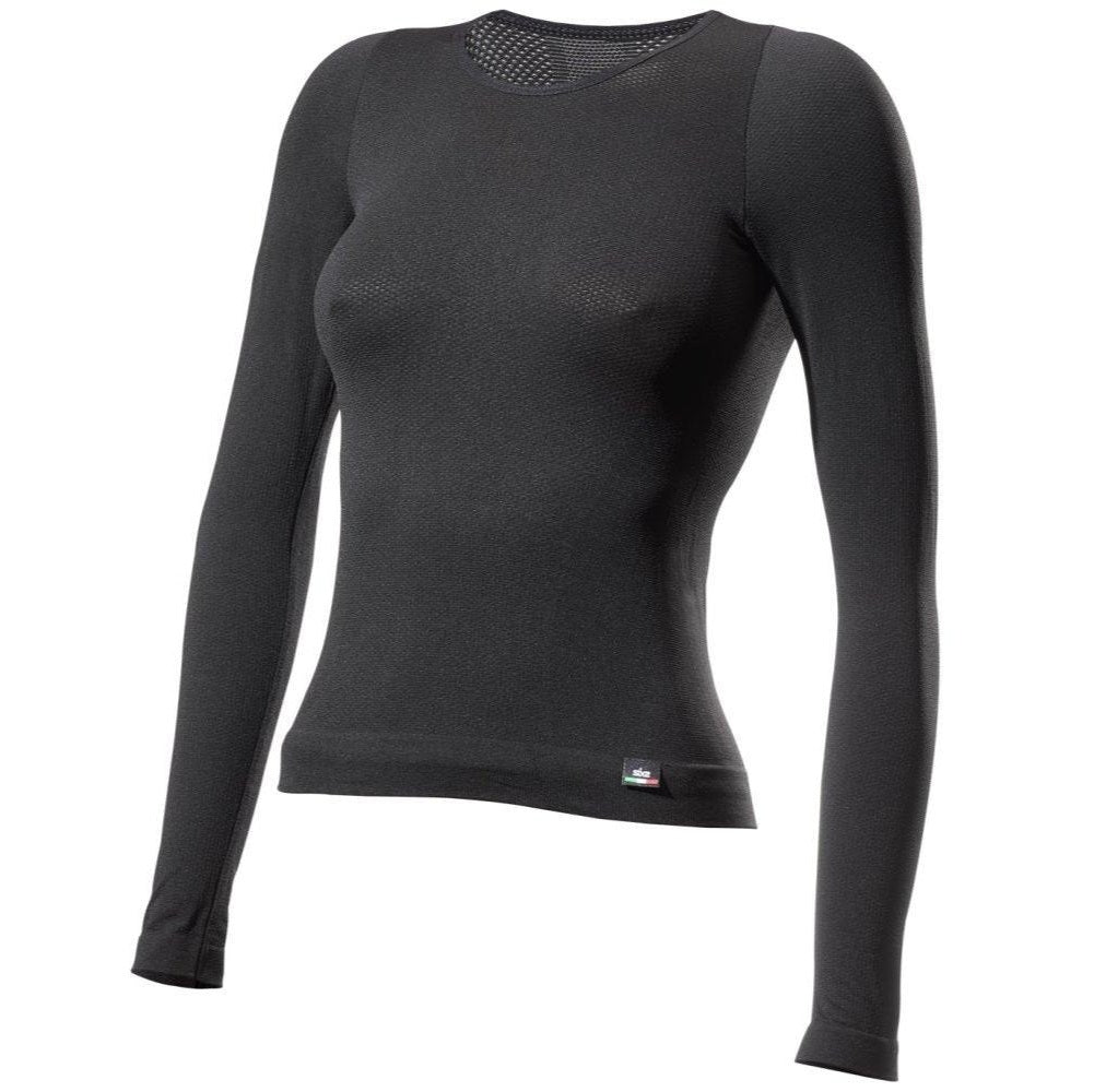 SIXS FTS2 Roupa interior de manga comprida para mulher Preto