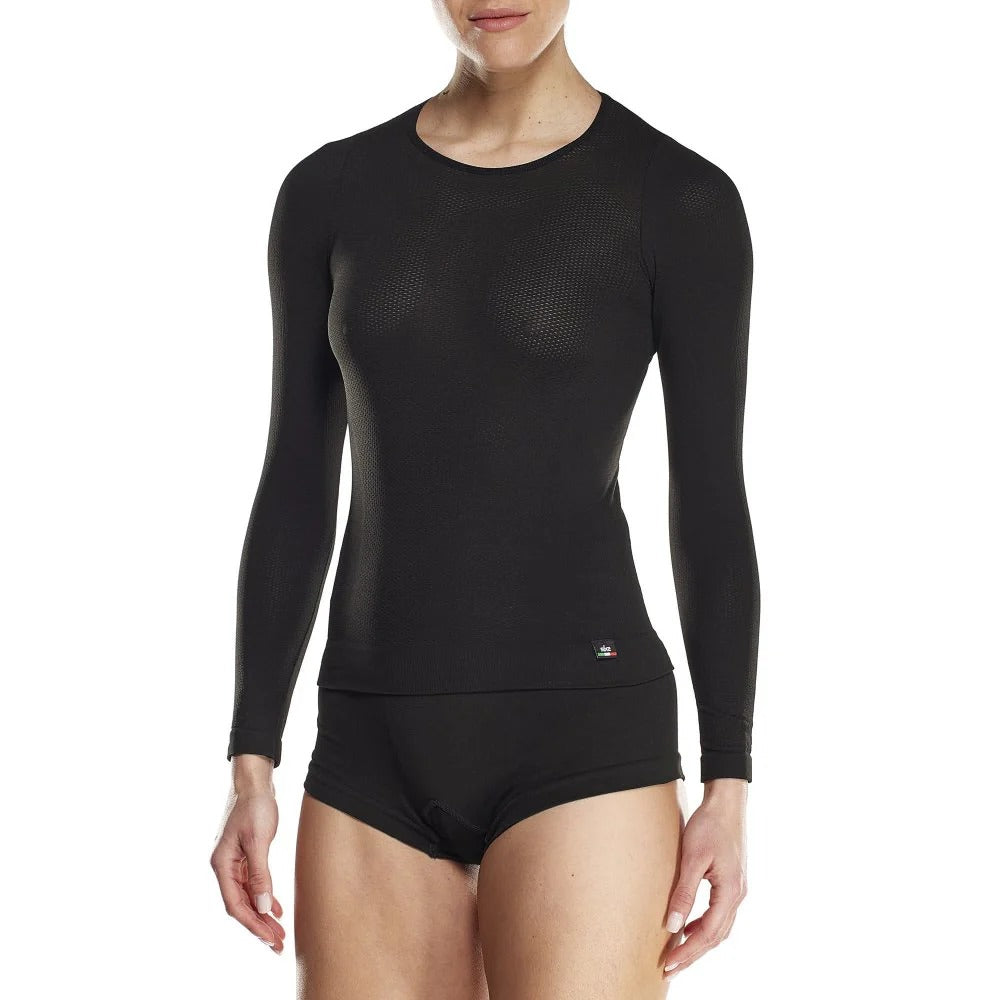 SIXS FTS2 Roupa interior de manga comprida para mulher Preto