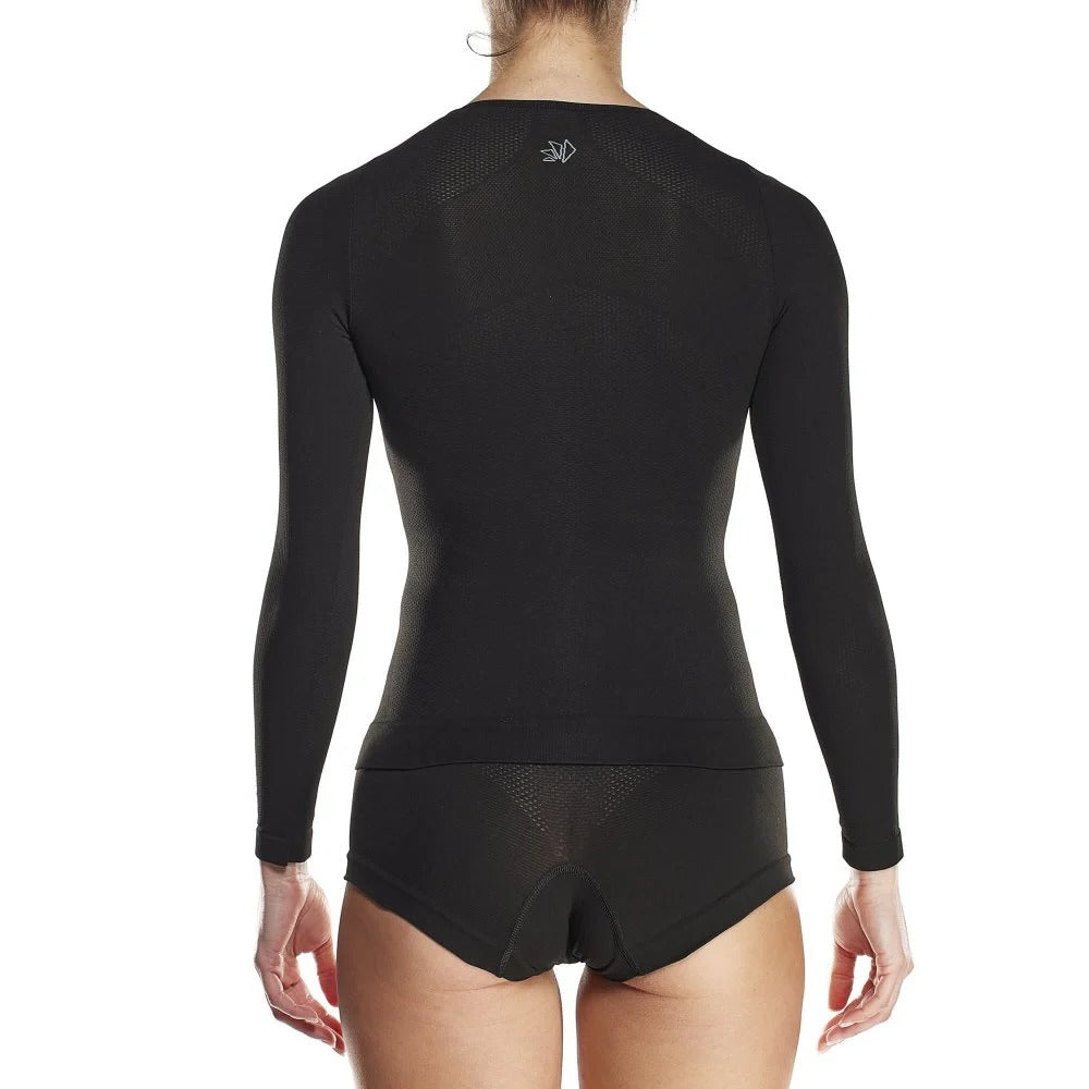 SIXS FTS2 Roupa interior de manga comprida para mulher Preto