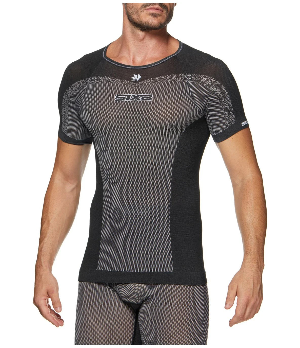 SIXS TS1L BT Roupa interior de manga curta Carbono Preto