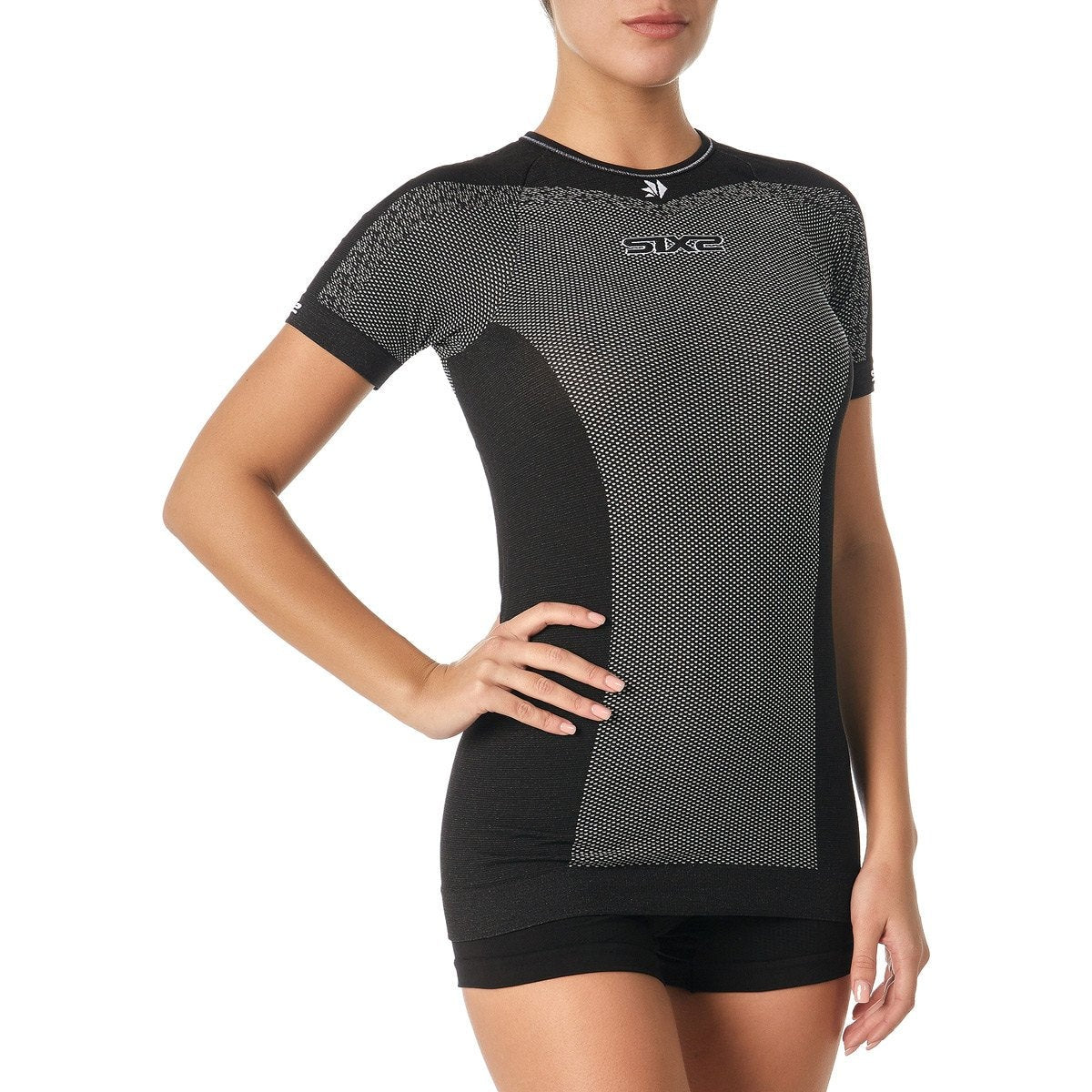 SIXS TS1L BT Roupa interior de manga curta Carbono Preto