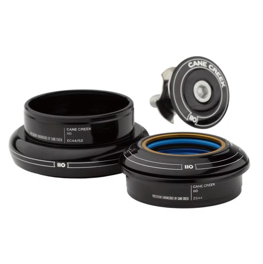 CANE CREEK 110 Tapered Headset, 1 1/8"-1.5", IS41/28.6/H15 | IS52/40, alto, 51.1OD, largo, preto
