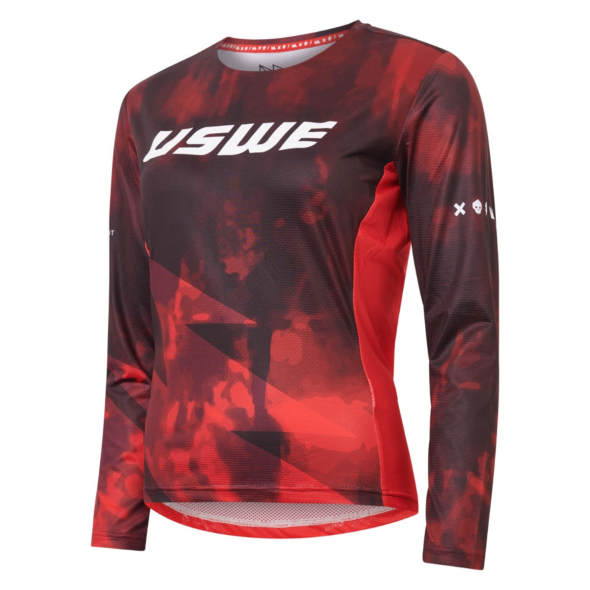 Camisola de manga comprida USWE LUFTIG MTB para mulher Vermelho