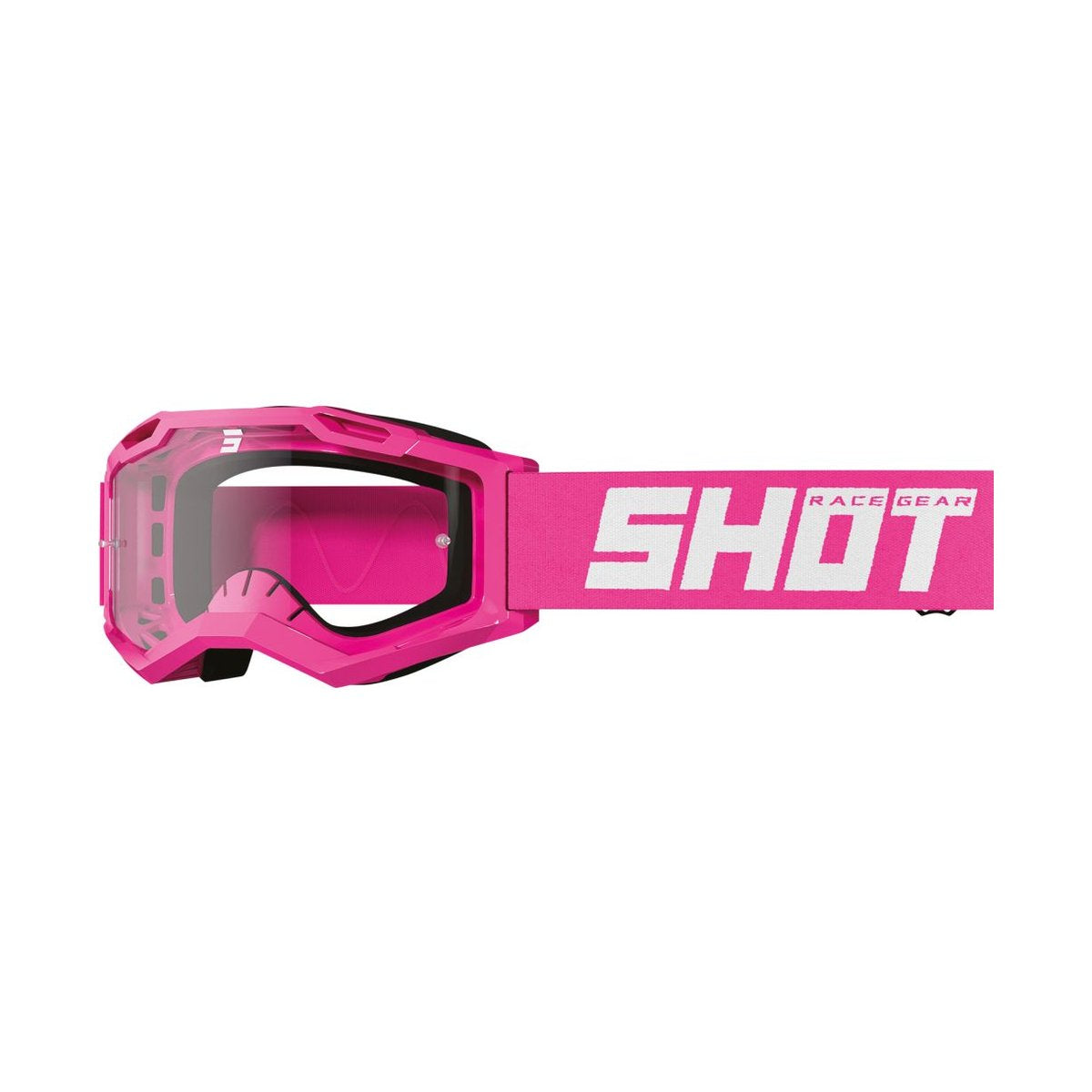 Máscara Shot Rocket Kid 2.0 Solid Rosa Neon Brilhante