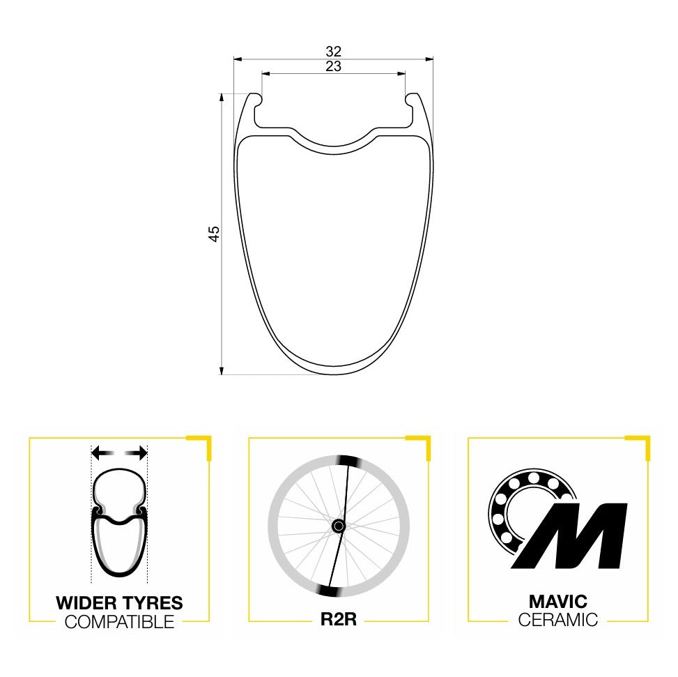 Par de rodas MAVIC COSMIC ULTIMATE DISC Tubeless Ready (bloqueio central)